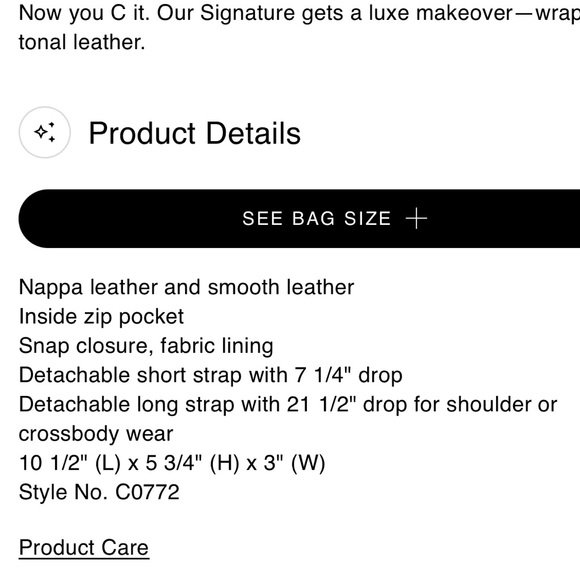 Coach Pillow Tabby 26 Cream - Picture 5 of 7